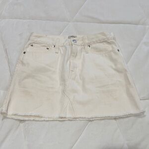 J. Crew Cream Mini Skirt